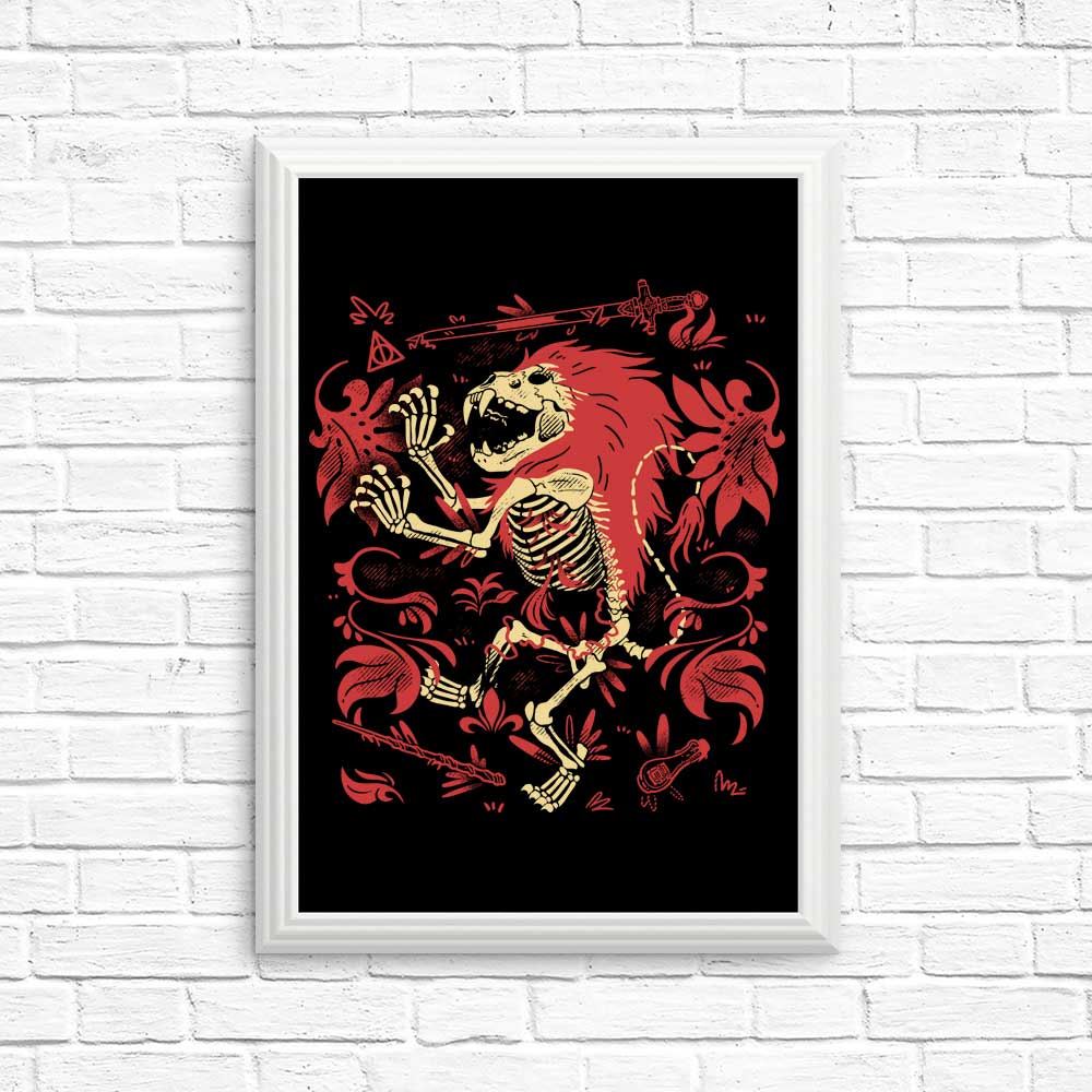 High - quality Lion Fossil Posters and Prints by Fitas Artwork