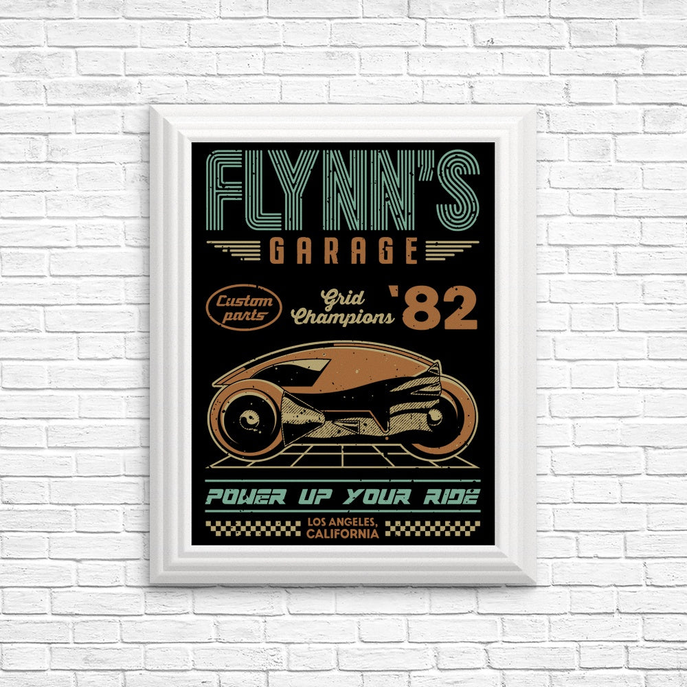 Flynn's Garage Retro Wall Posters and Prints Collection