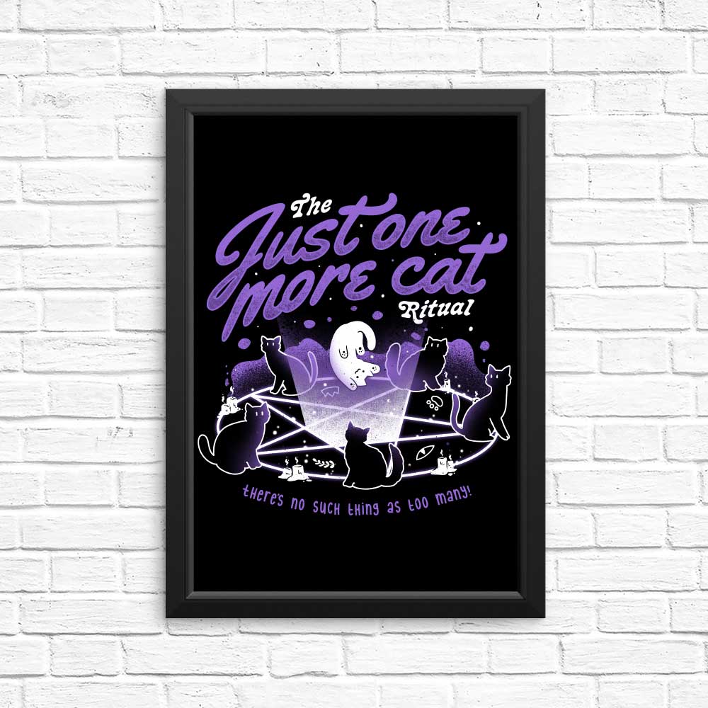 Charming 'Just One More Cat' Cat - Thematic Posters & Prints