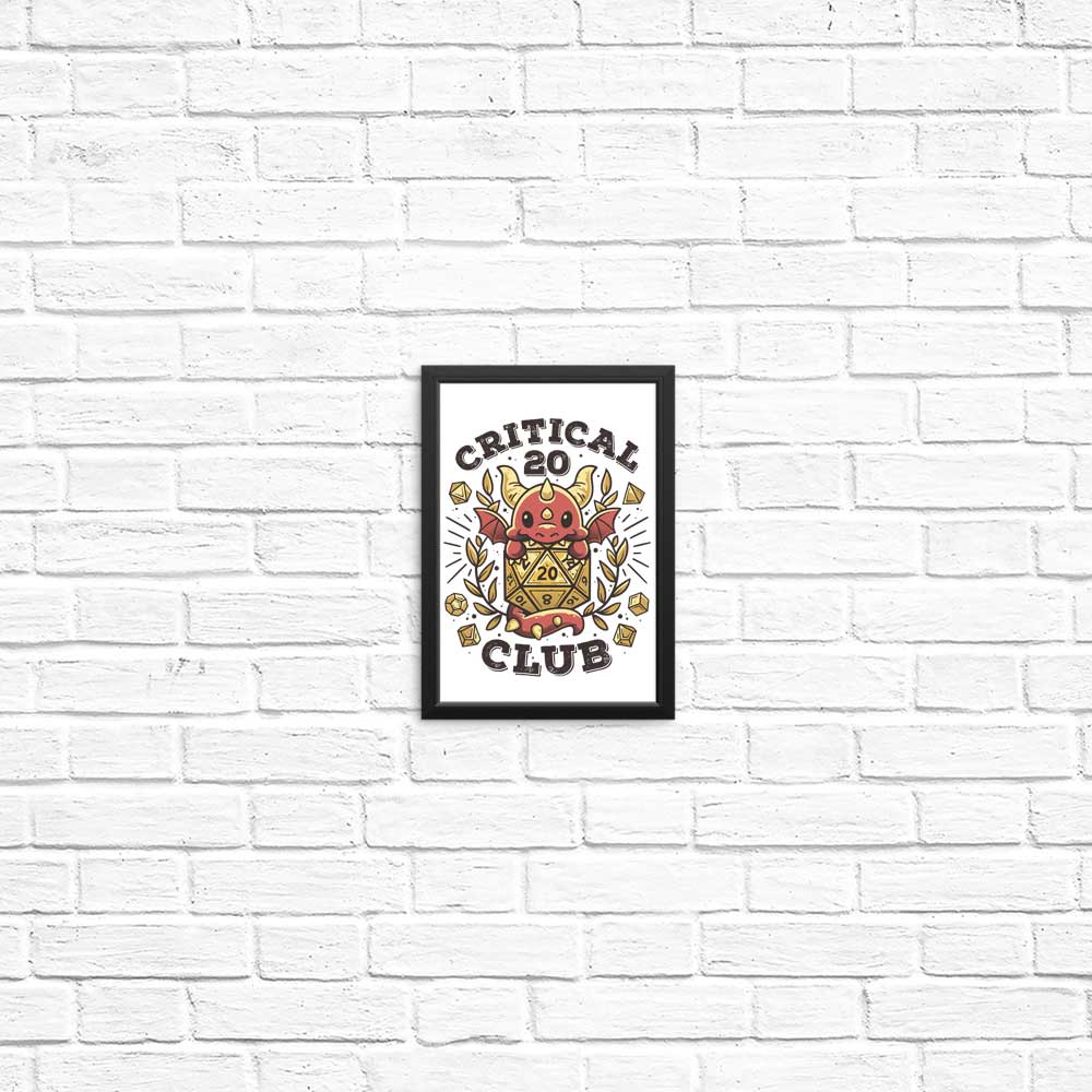 Exclusive Critical 20 Club Collection - High - Quality Posters and Prints