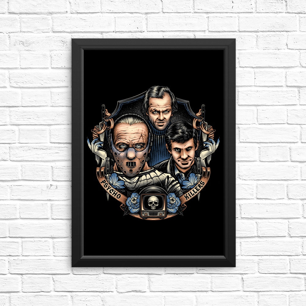 Stunning Psycho Killers Posters and Prints from Glitchygorilla