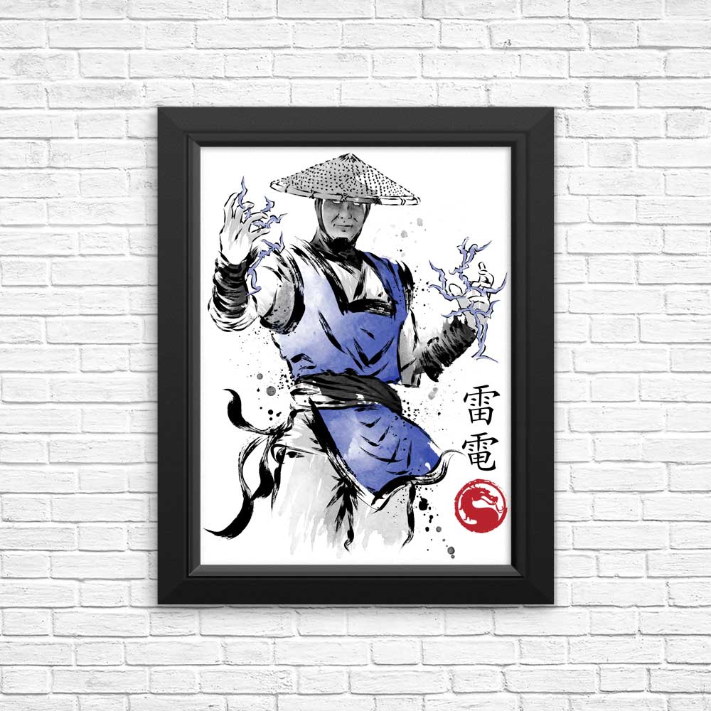 High - Quality Thunder God Sumi - e Art Posters and Prints
