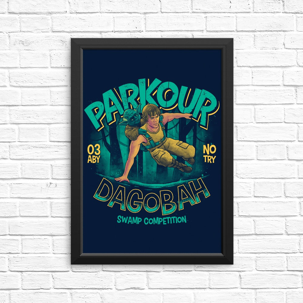 Parkour Swamp Competition High - Quality Posters and Prints