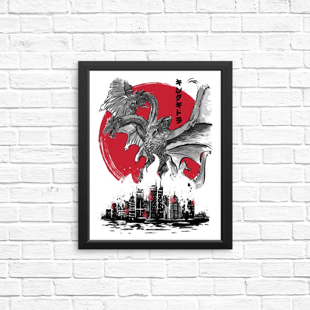 King of Terror Rising Sumi-e Art Posters and Prints from Dr. Monekers