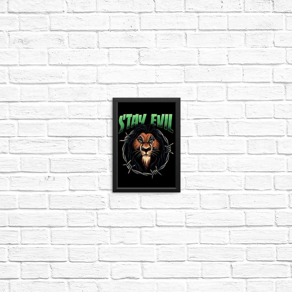 High - Quality 'Stay Evil' Posters and Prints for Your Space