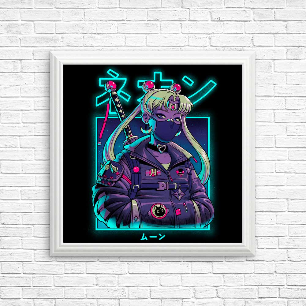 Stunning Neon Moon Posters & Prints by Bruno Mota
