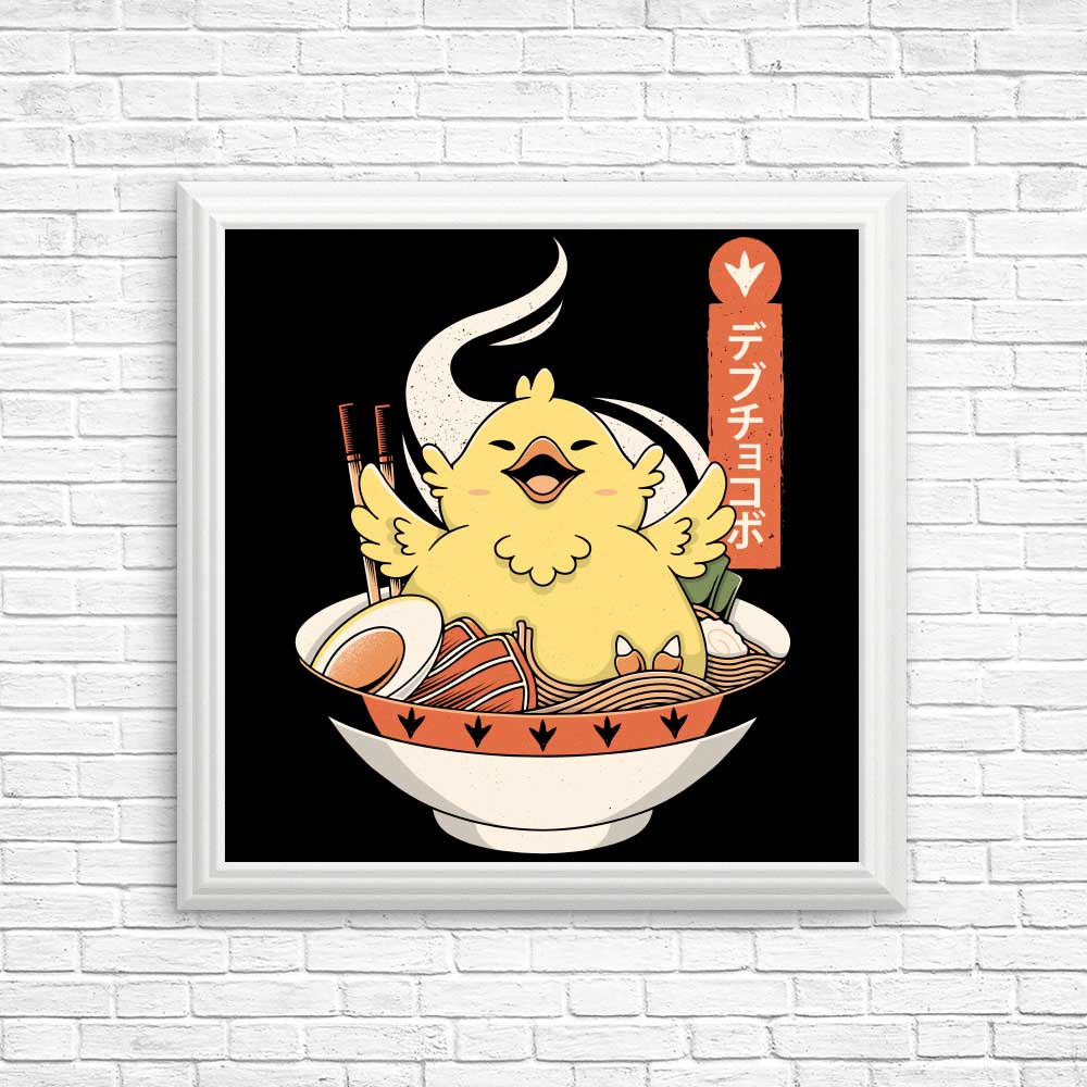 High - Quality Fat Chocobo Ramen Posters and Prints by Alundrart Design