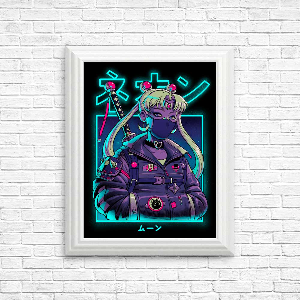 Stunning Neon Moon Posters & Prints by Bruno Mota