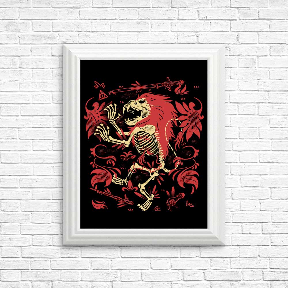 High - quality Lion Fossil Posters and Prints by Fitas Artwork