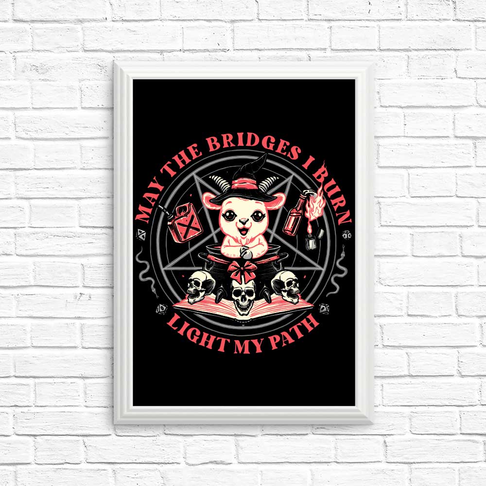 High - Quality Burn Bridges Posters & Prints by Momma Gorilla