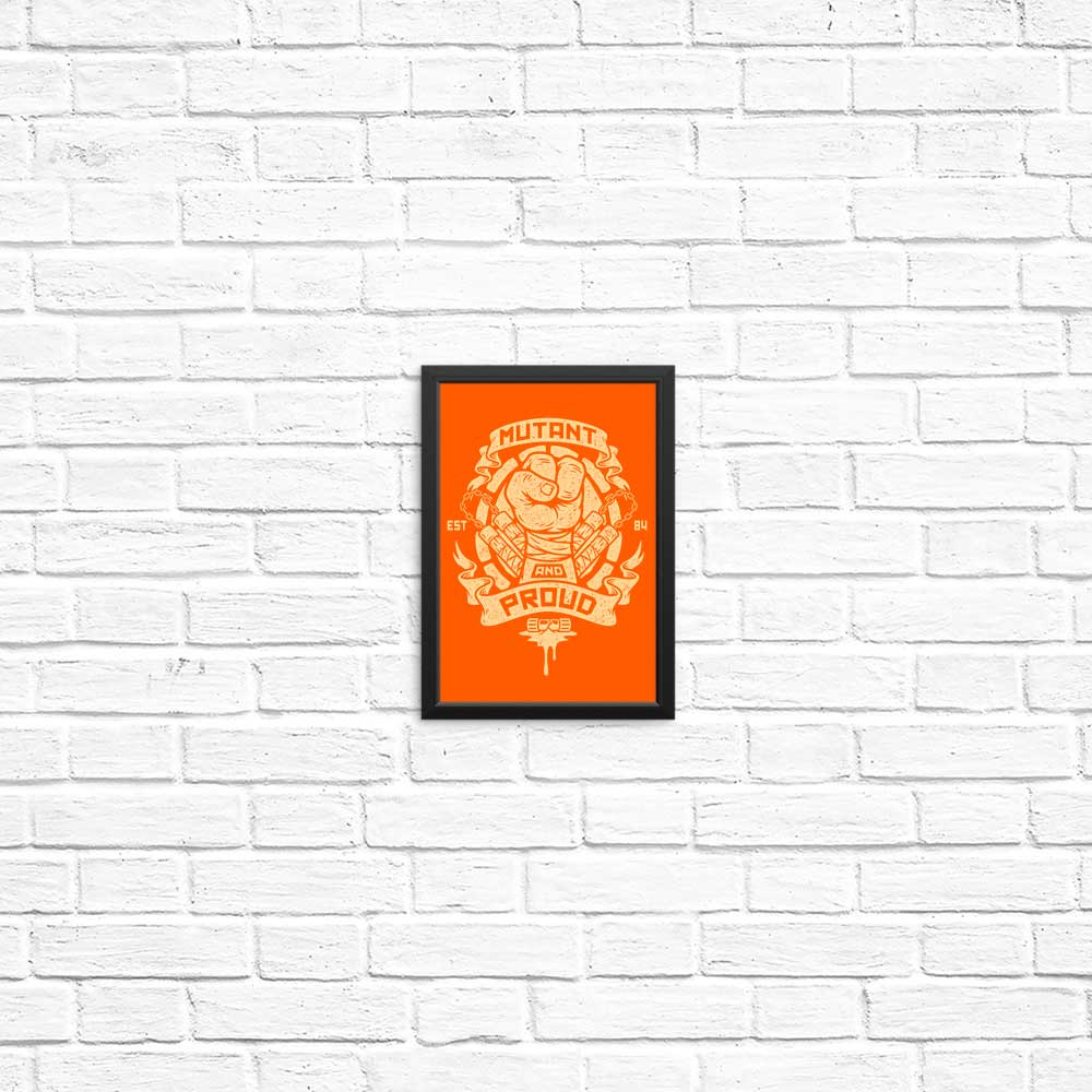 Exclusive Posters and Prints of 'Mutant and Proud: Mikey' by Brandon Wilhelm Art
