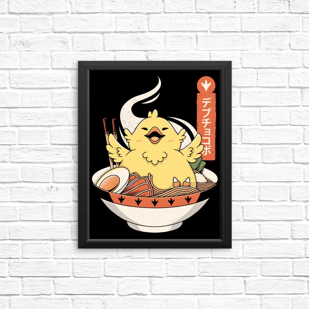 High - Quality Fat Chocobo Ramen Posters and Prints by Alundrart Design