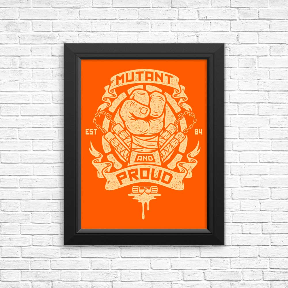 Exclusive Posters and Prints of 'Mutant and Proud: Mikey' by Brandon Wilhelm Art