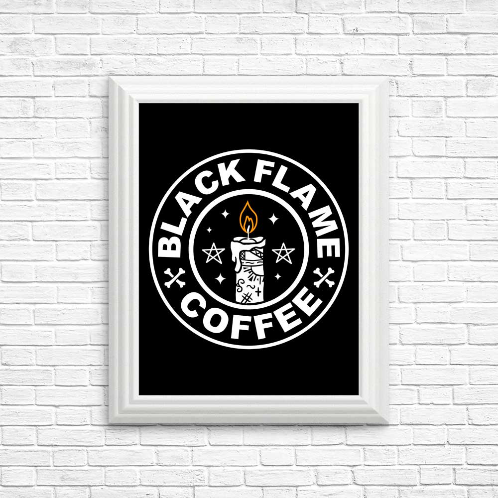 Black Flame Coffee-themed Posters and Prints for Wall Decor