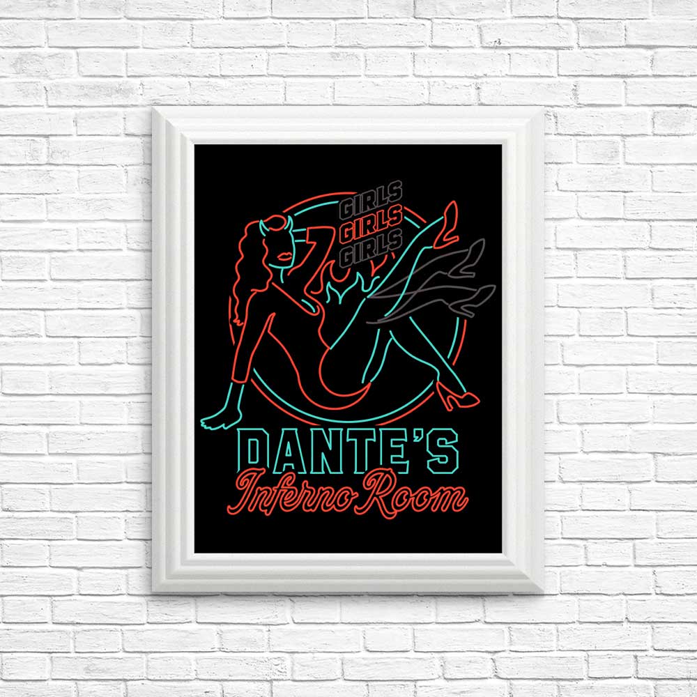 Eye - catching Neon Devil Girl Posters and Prints