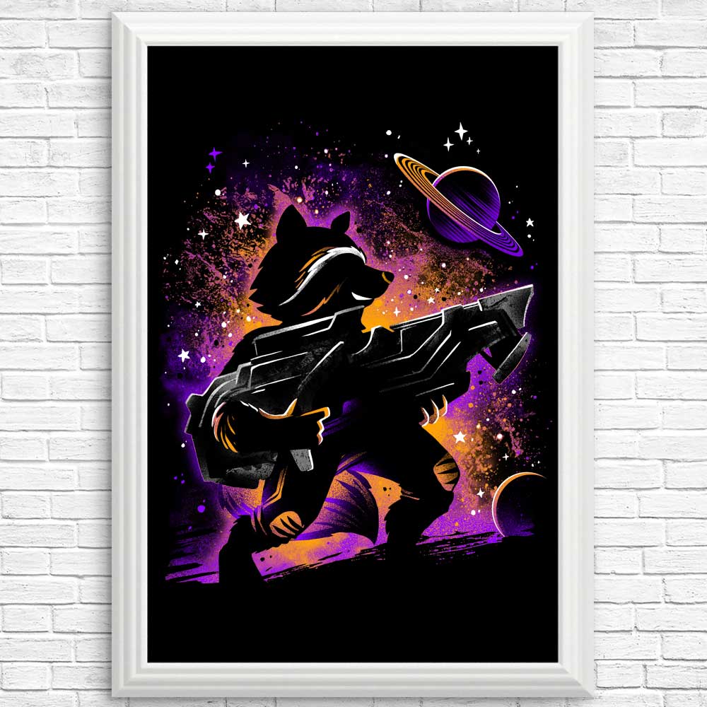 High - Quality Space Raccoon Posters and Prints from Alemaglia