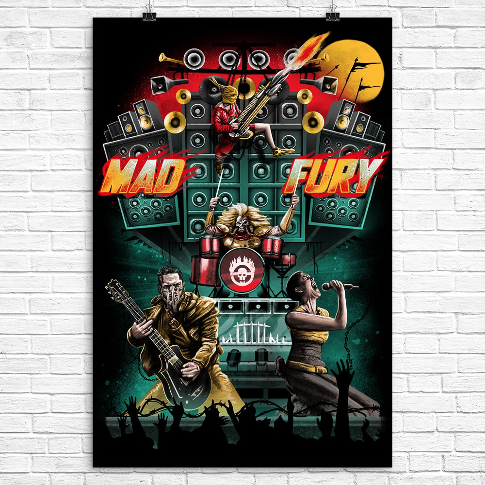 High - Quality Mad Fury Concert Tour Poster by XENOS