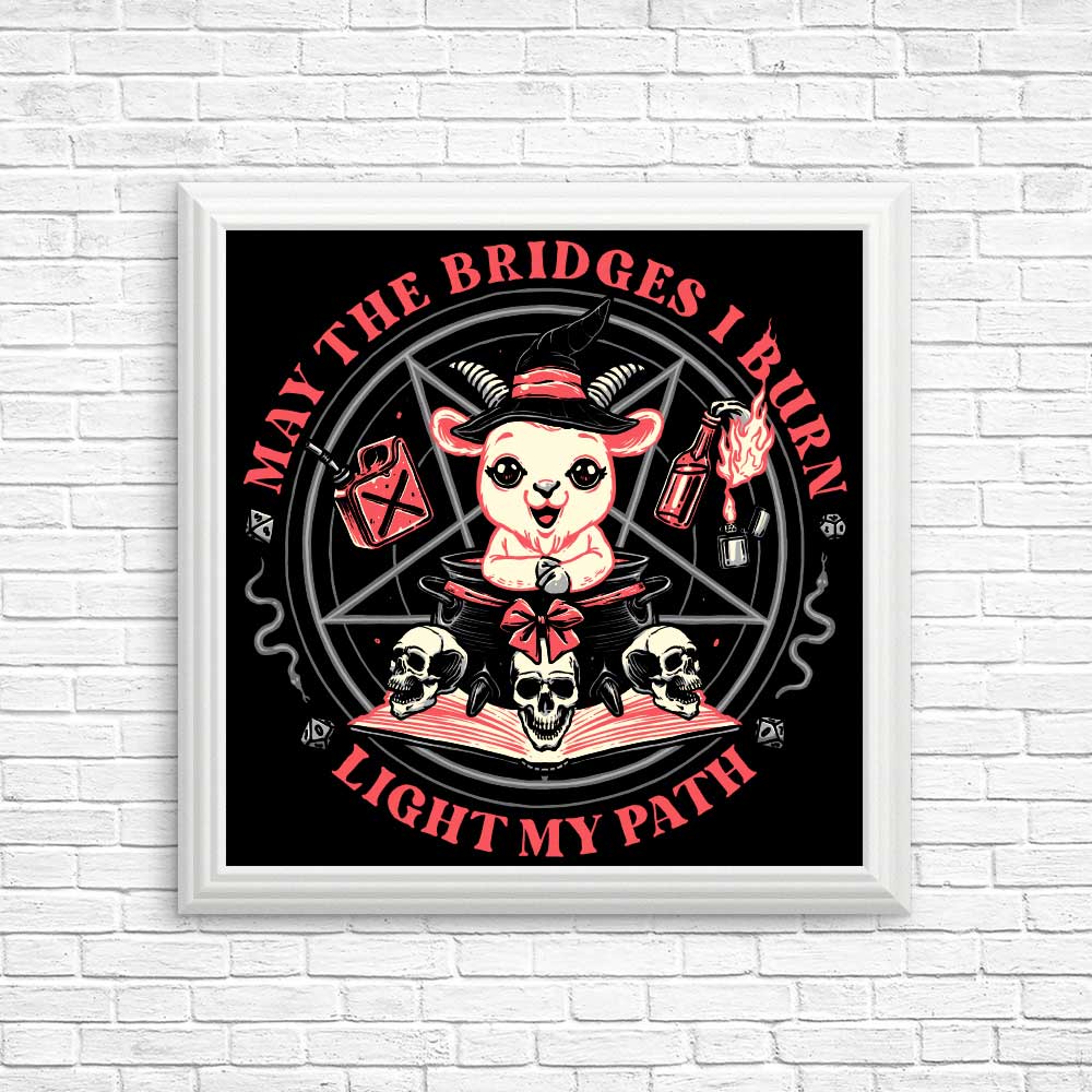 High - Quality Burn Bridges Posters & Prints by Momma Gorilla