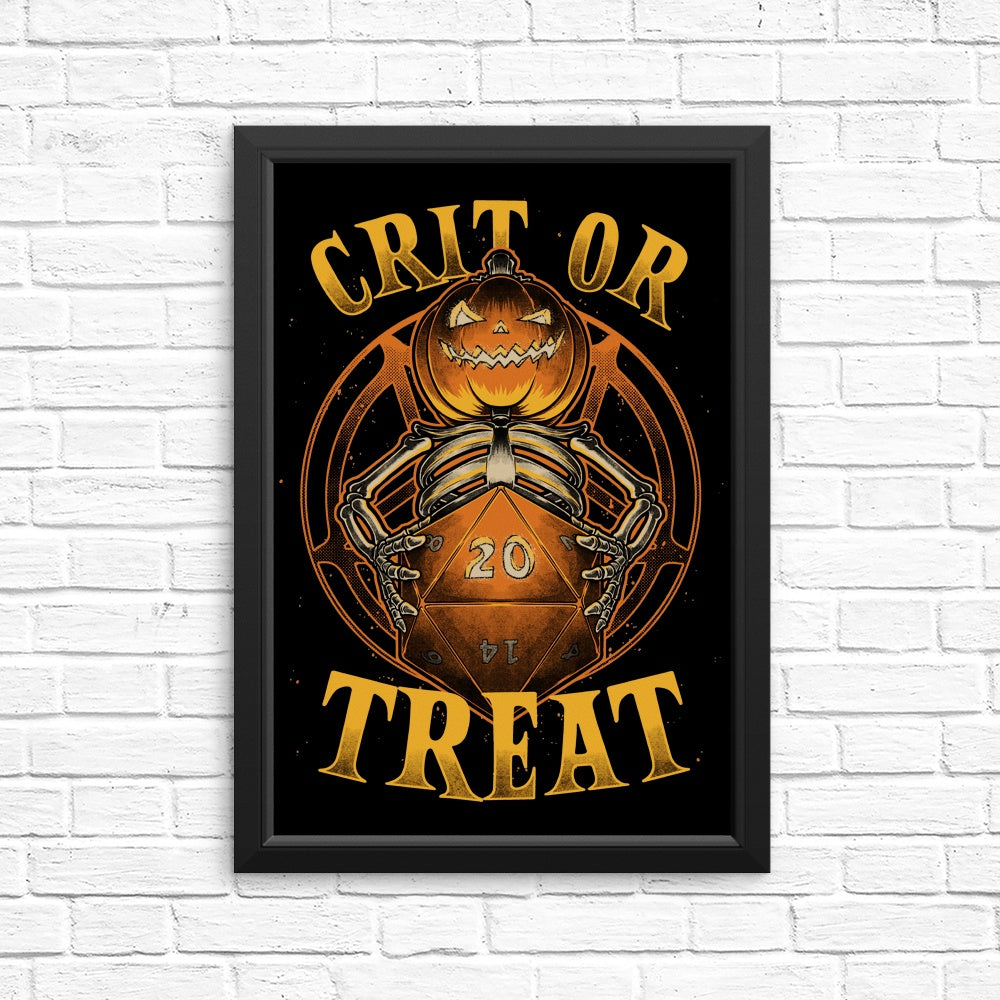 Spooky 'Crit or Treat' High - Quality Posters and Prints