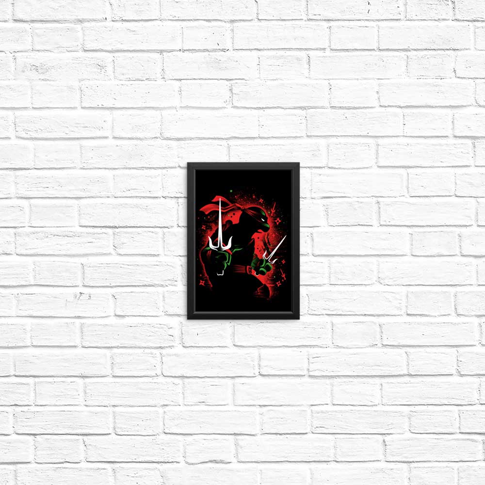 Vibrant Red Rebel Ninja Posters and Prints