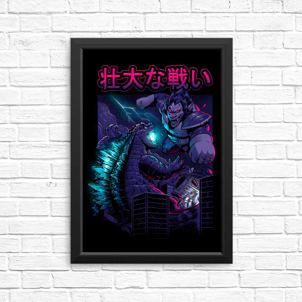 Epic Kaiju Battle - High - Quality Posters and Prints