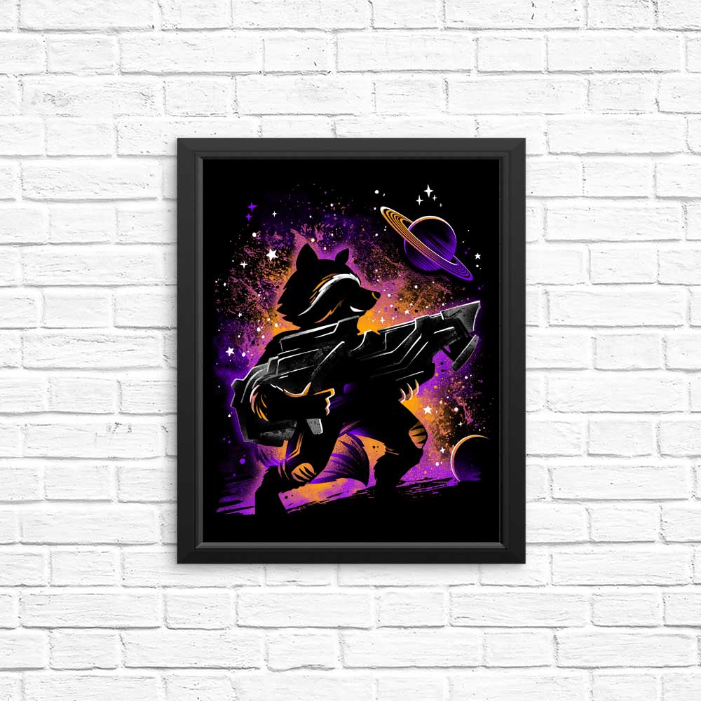 High - Quality Space Raccoon Posters and Prints from Alemaglia