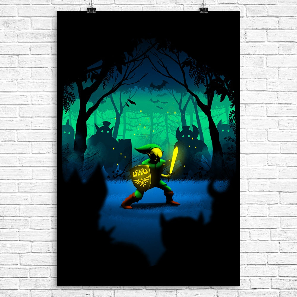 Inspiring 'Light of Courage' Art Poster for Home Decor