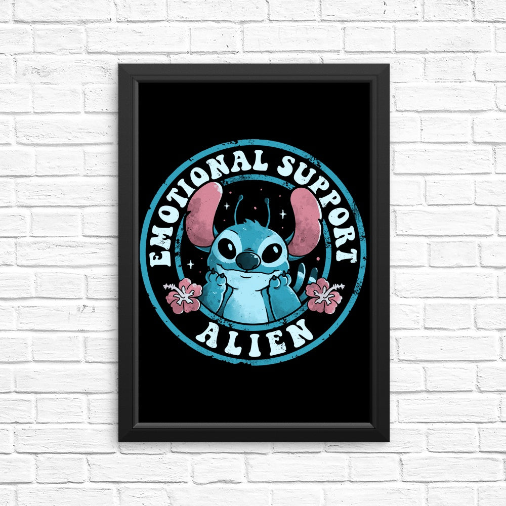 Emotional Support Alien-themed Posters and Prints for Decor