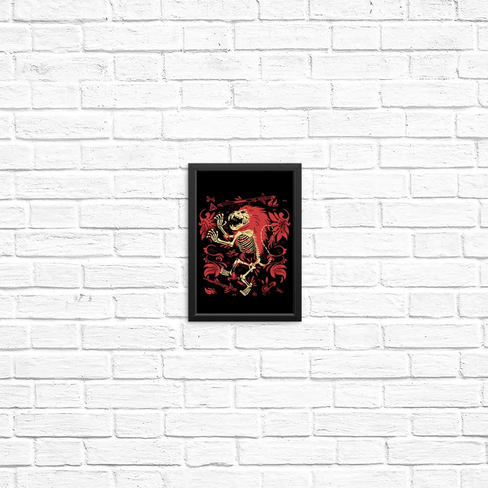 High - quality Lion Fossil Posters and Prints by Fitas Artwork