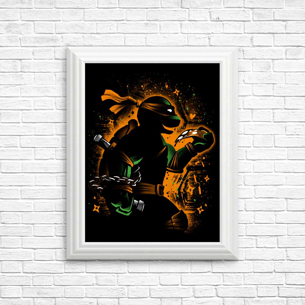 Vibrant Orange Party Ninja Posters and Prints