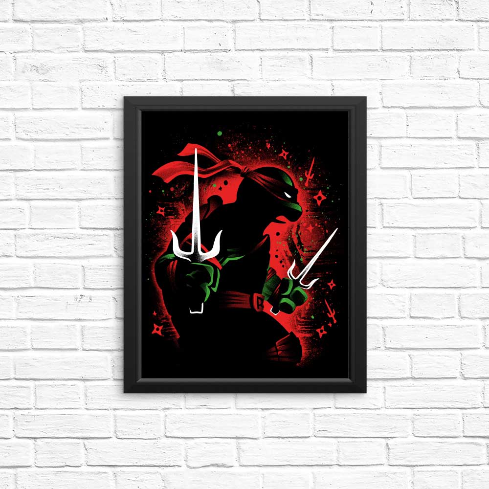 Vibrant Red Rebel Ninja Posters and Prints