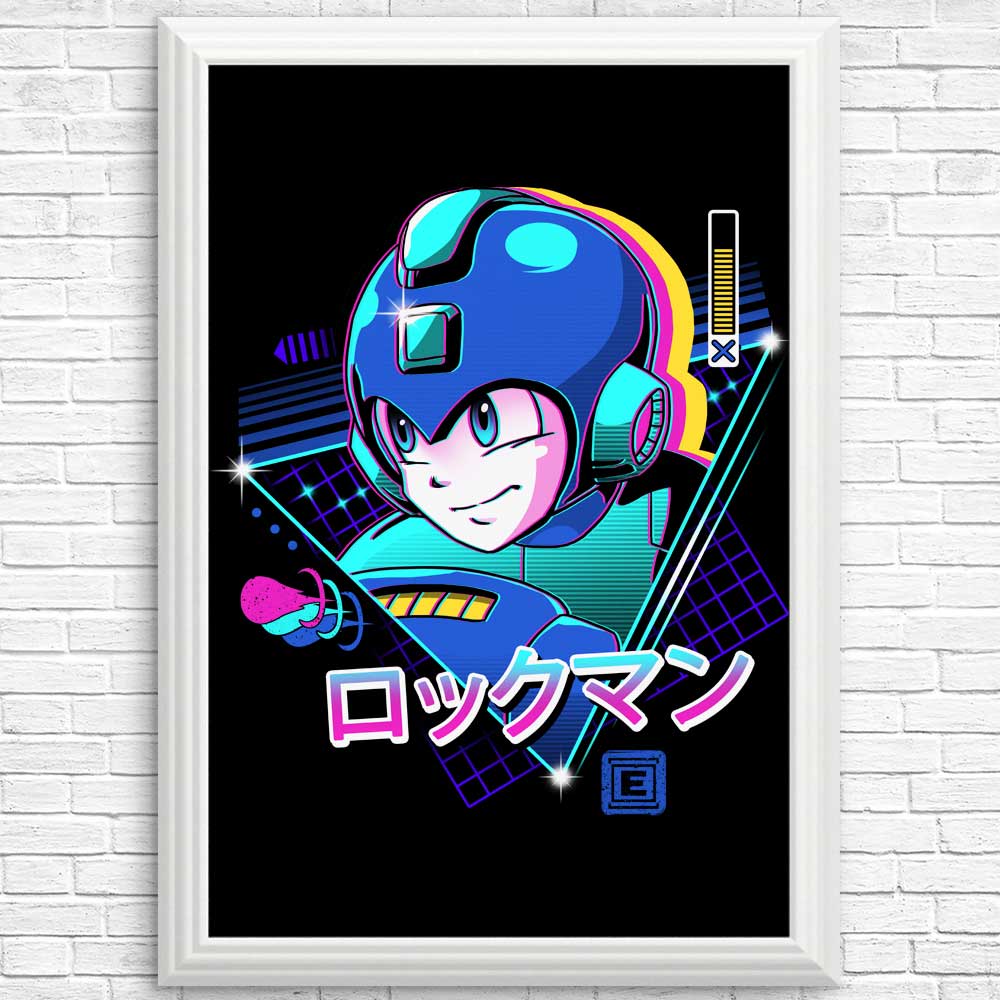LoFi Blue Bomber Art Posters and Prints