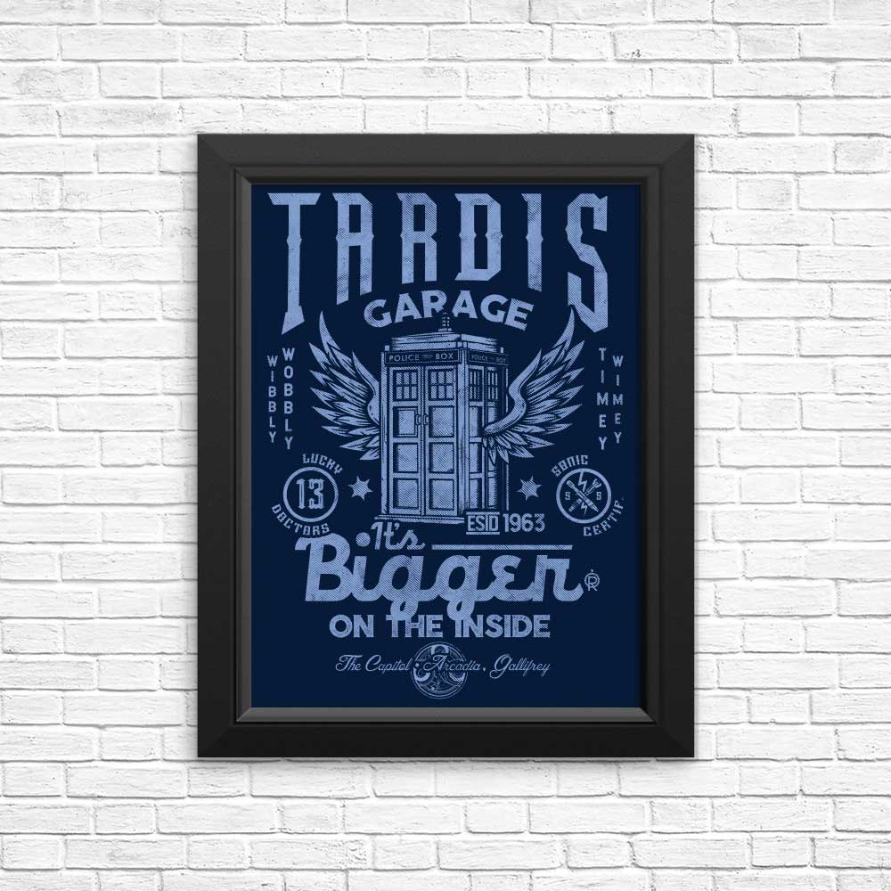 Stunning Tardis Garage Posters and Prints by Arinesart
