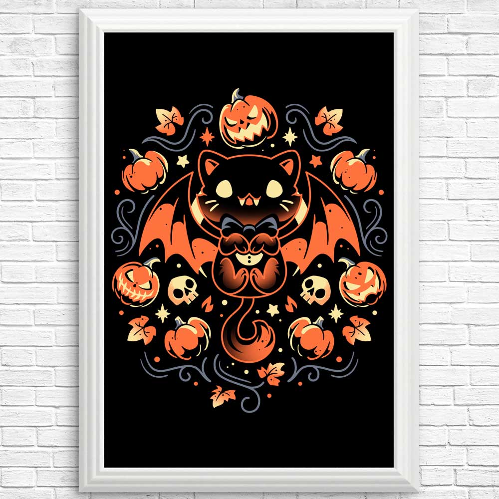 Enchanting Midnight Vampire Cat Posters and Prints by Snouleaf