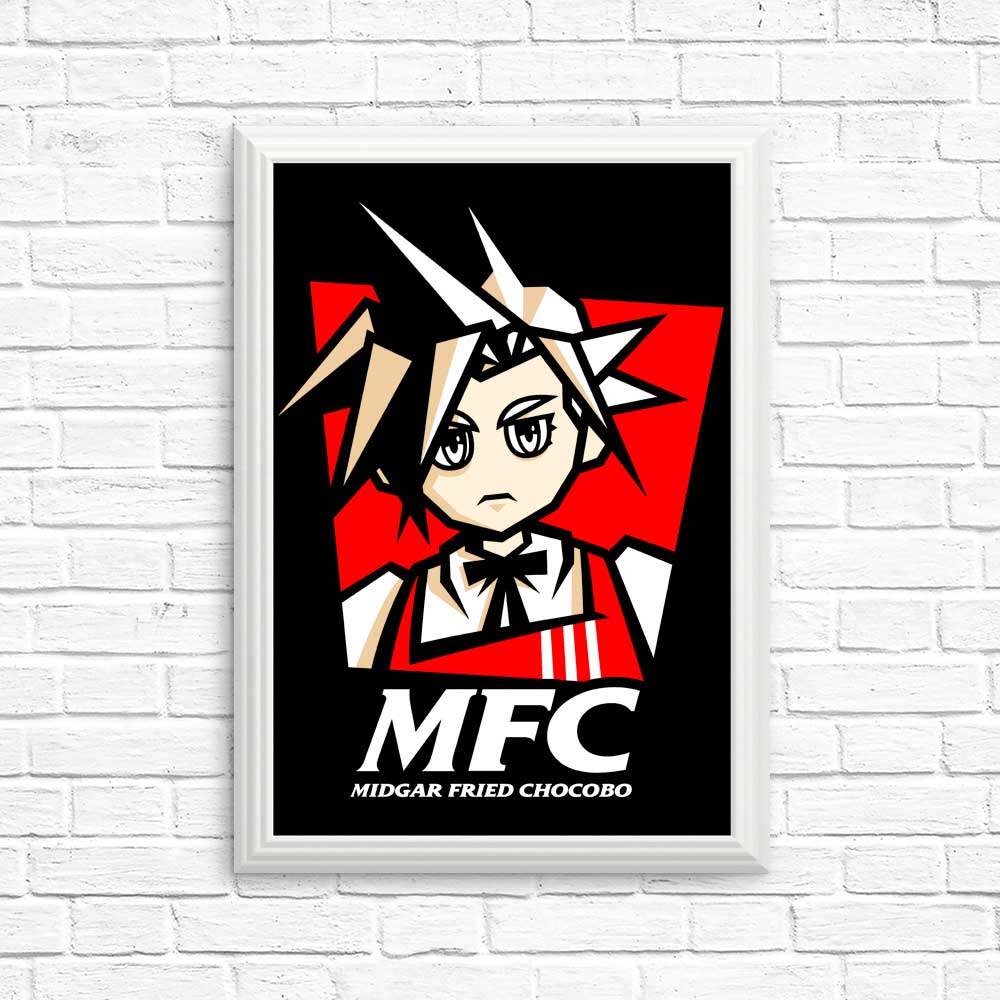 Midgar Fried Chocobo Art Posters and Prints for Home Decor