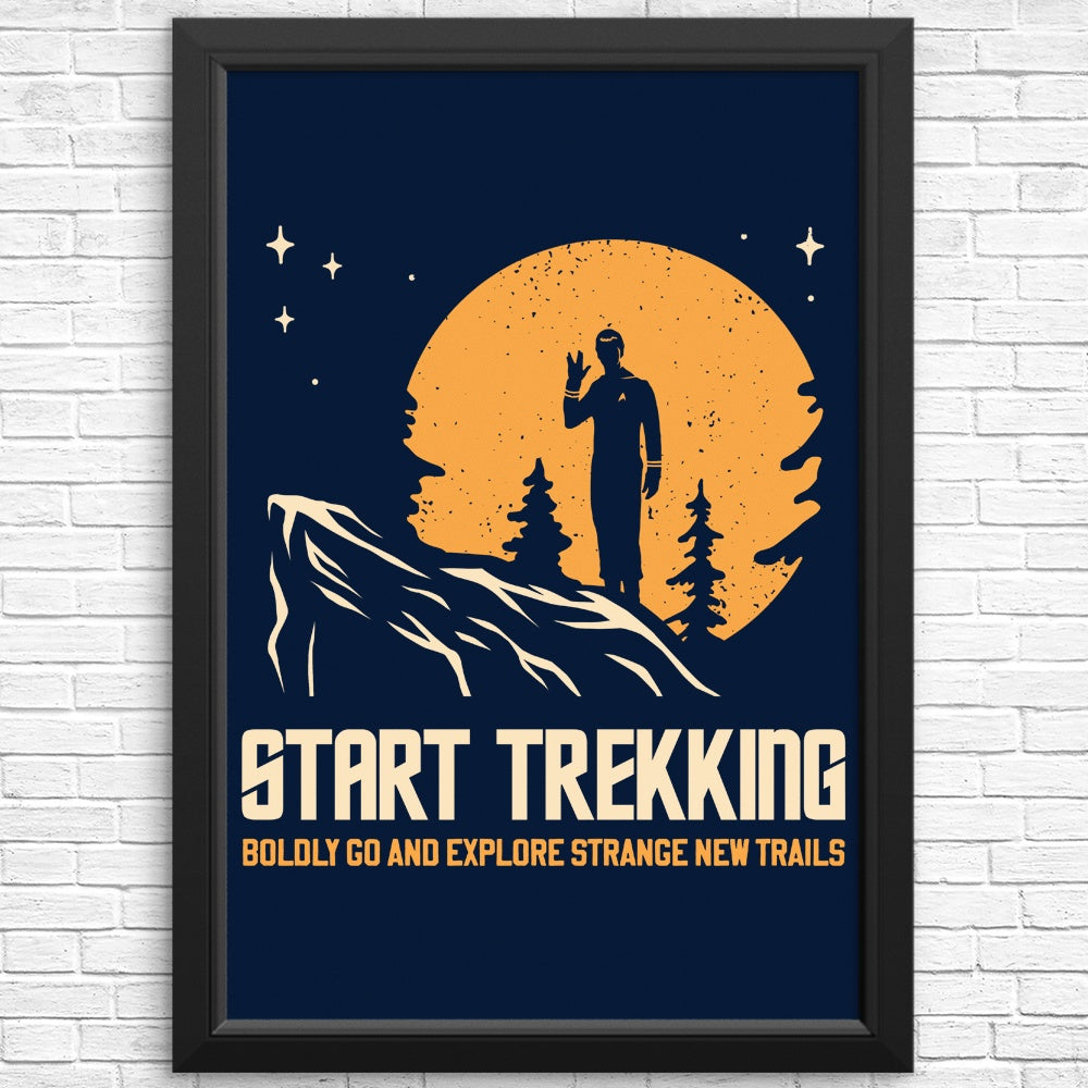 Retro-style Start Trekking Posters and Prints for Wall Decor