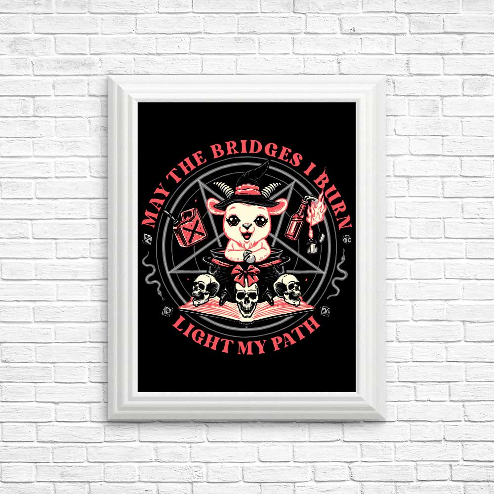 High - Quality Burn Bridges Posters & Prints by Momma Gorilla