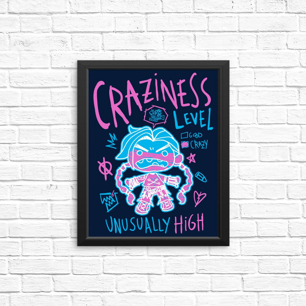 High - Energy 'Craziness Level' Posters and Prints
