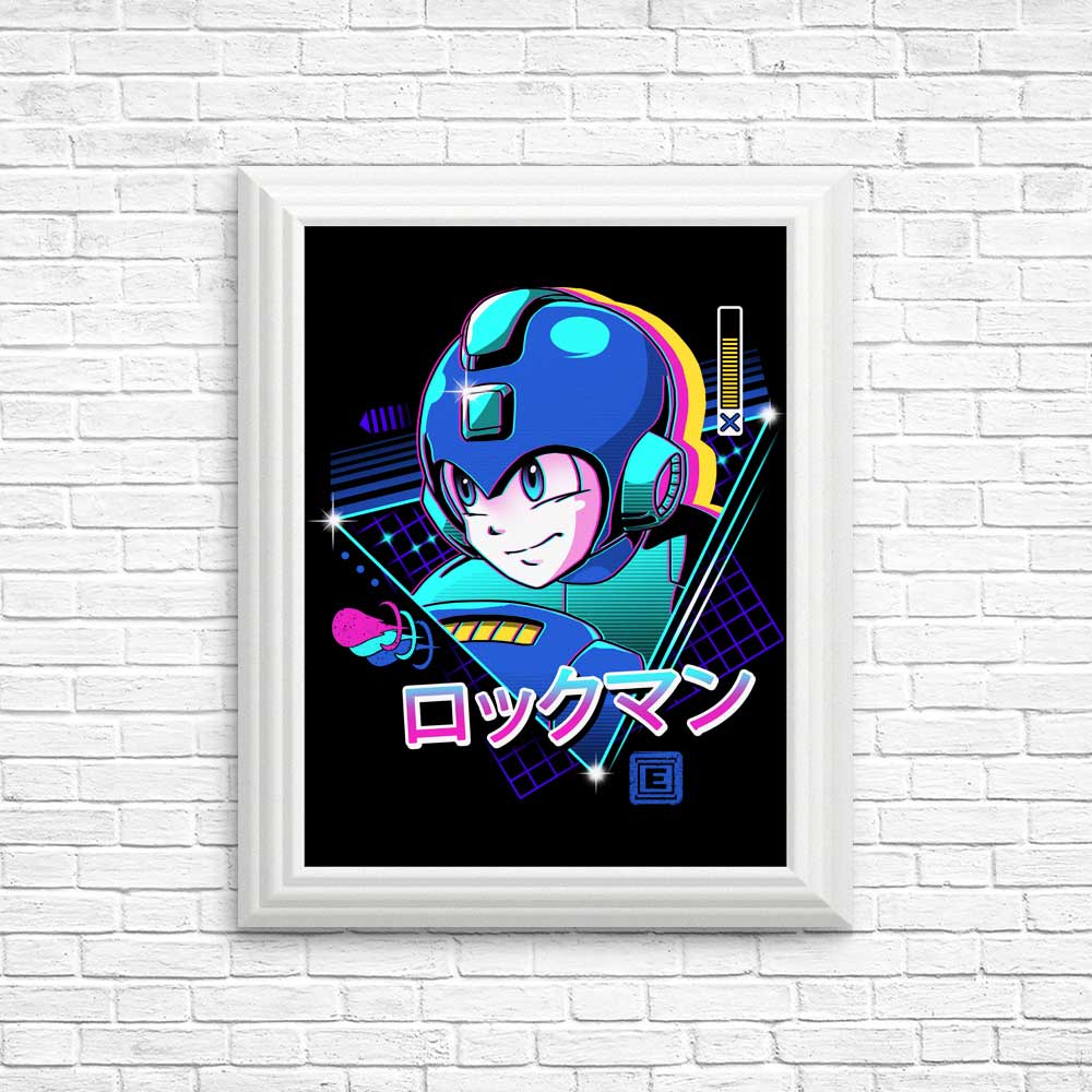 LoFi Blue Bomber Art Posters and Prints