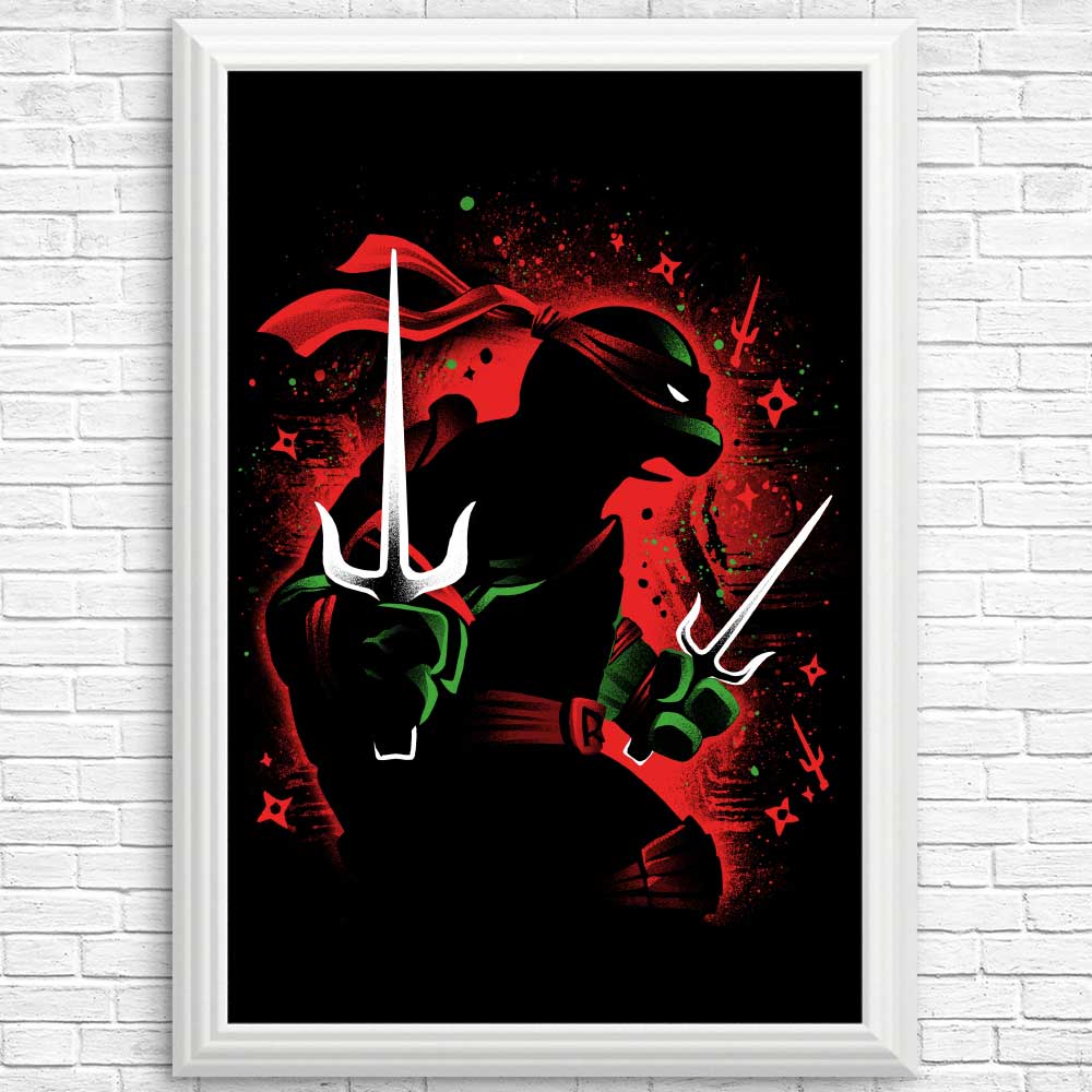 Vibrant Red Rebel Ninja Posters and Prints