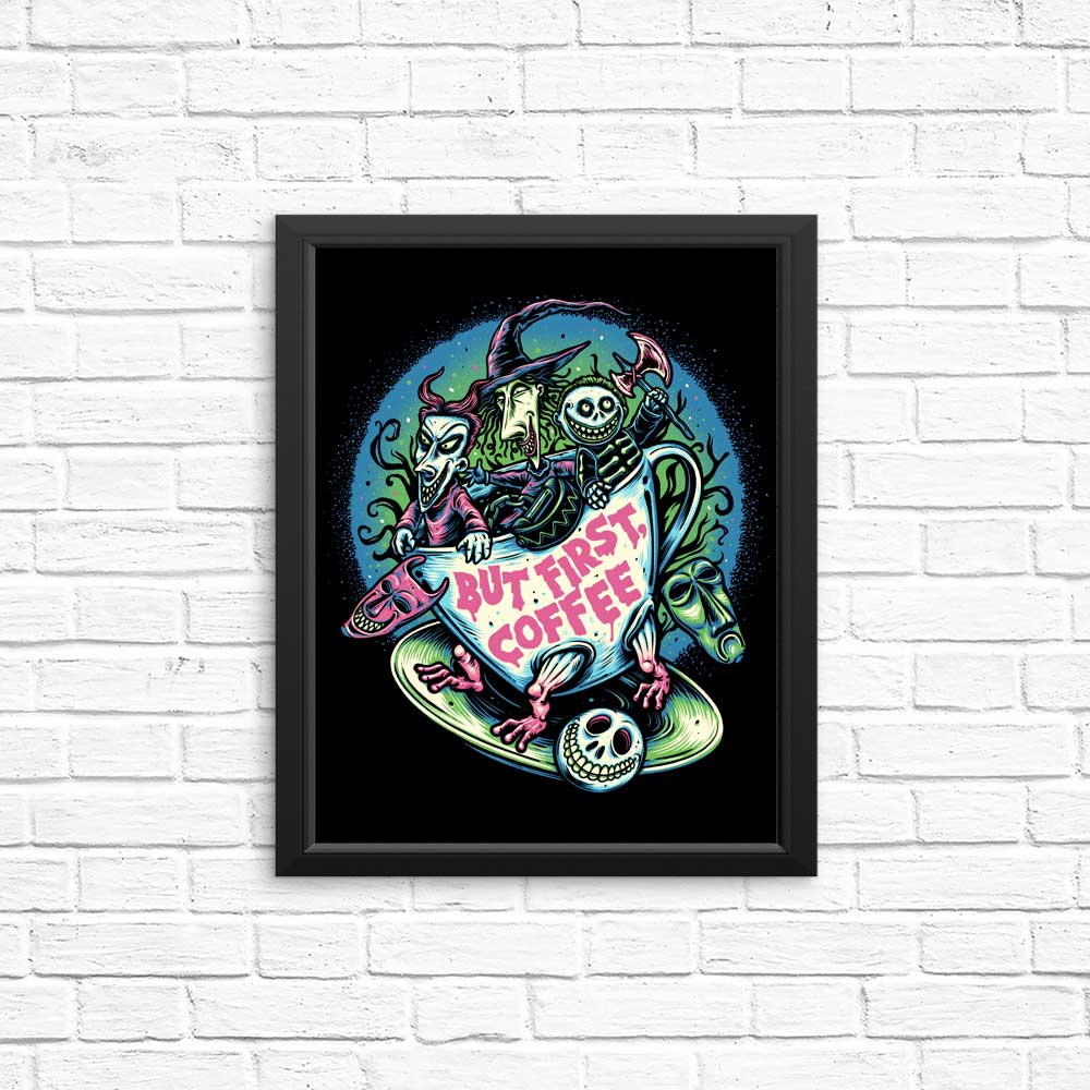Stylish 'But First Coffee' Posters and Prints by Momma Gorilla