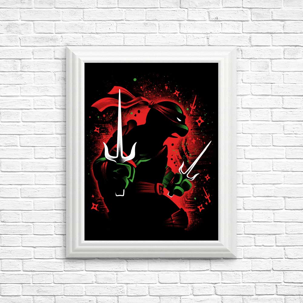 Vibrant Red Rebel Ninja Posters and Prints
