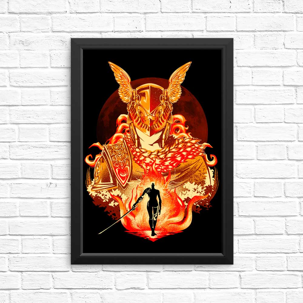 Vibrant Scarlet Aeonia Posters and Prints by Hypertwenty