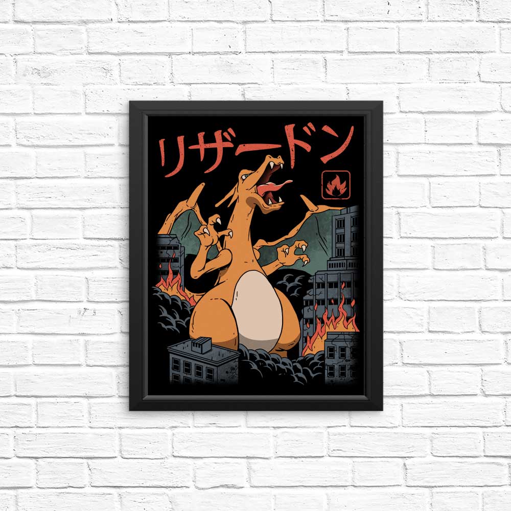 Fantastic Fire Kaiju Themed Posters and Prints