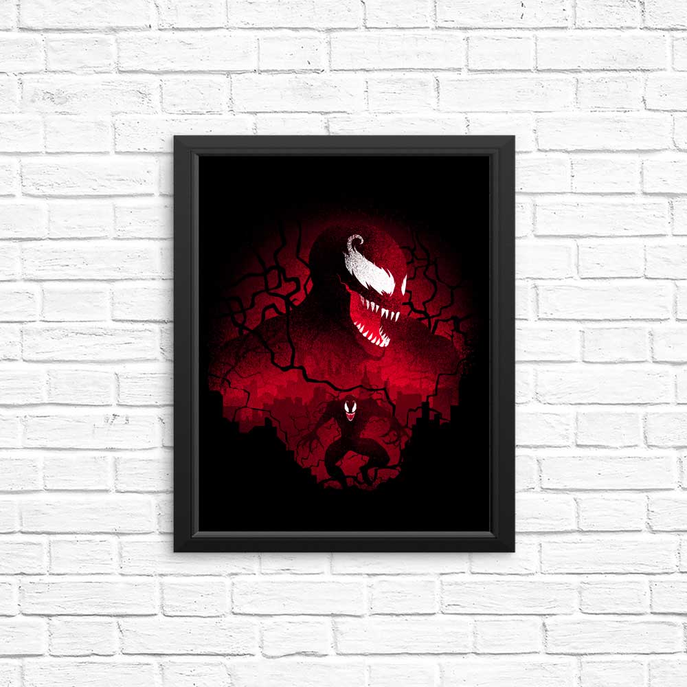 Eye - catching Red Symbiote Posters and Prints by Donnie Illustrations