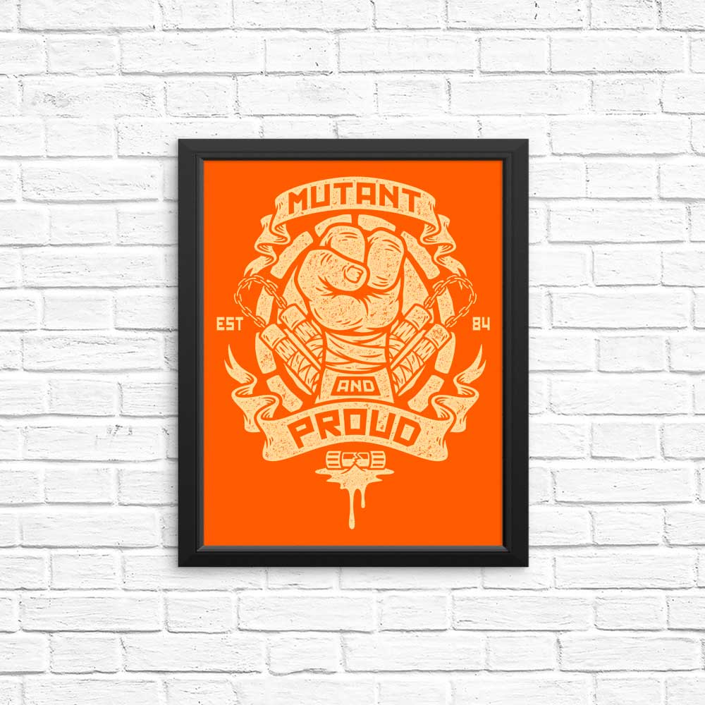 Exclusive Posters and Prints of 'Mutant and Proud: Mikey' by Brandon Wilhelm Art