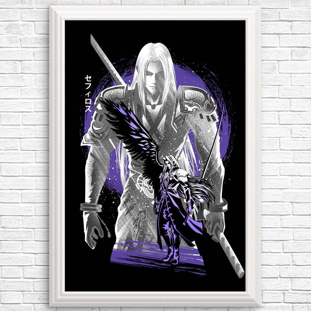 One Winged Silhouette Art Posters and Prints