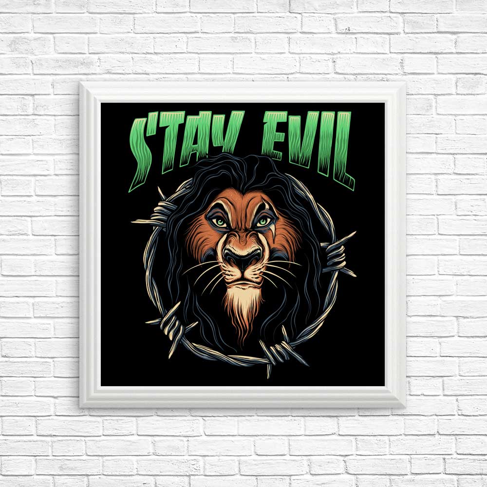 High - Quality 'Stay Evil' Posters and Prints for Your Space
