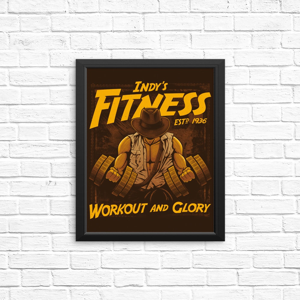 Workout and Glory Fitness Posters and Prints for Home Gym Decor