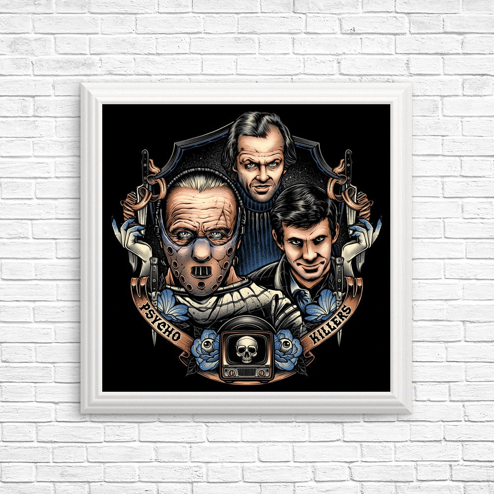 Stunning Psycho Killers Posters and Prints from Glitchygorilla